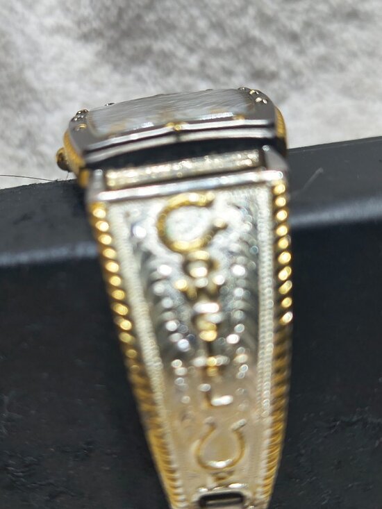 Montana Silversmiths Watch Cowgirl Up Silver Gold Texas Stars New Bat Works ECU main image 4